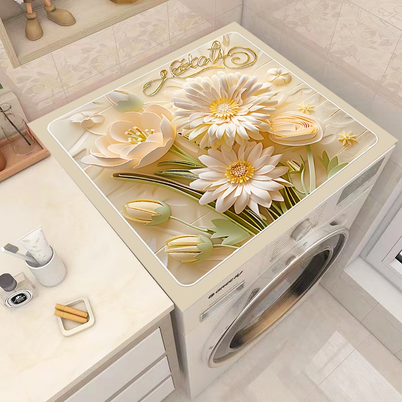 滚筒洗衣机防尘罩盖垫家用冰箱盖布双开门盖巾硅藻泥防滑防晒垫子