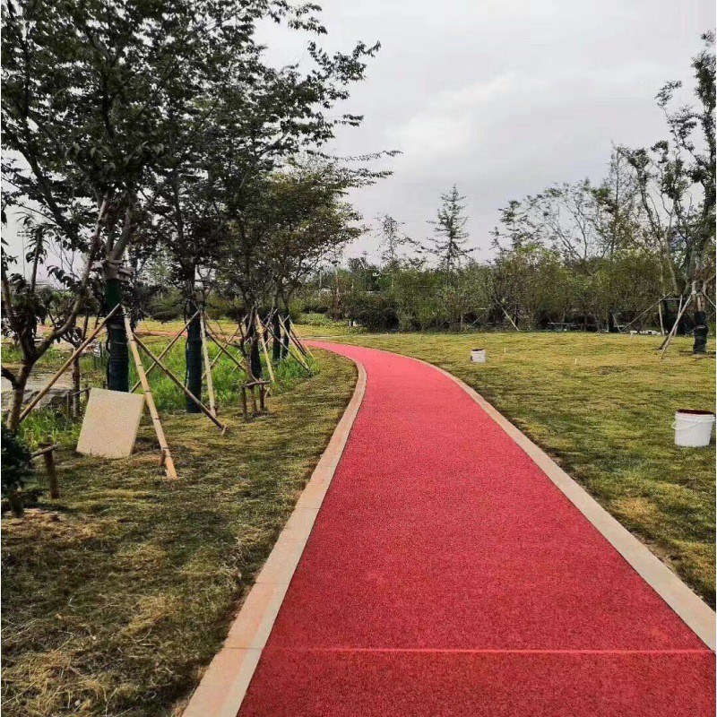 供应包工包料彩色沥青透水地坪小区公园道路透水沥青混凝土