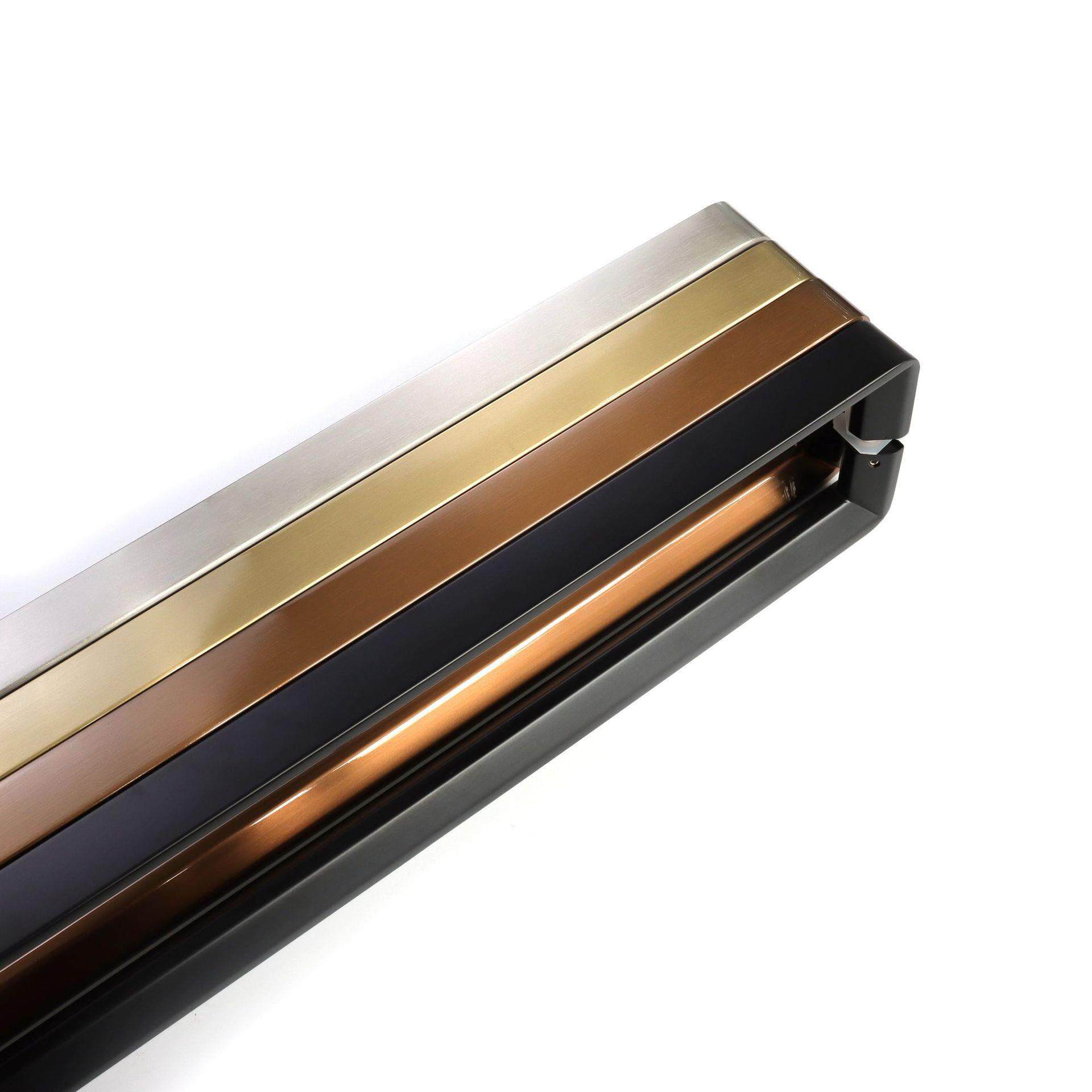 厂家rkt4玻璃门拉手不锈钢加厚地弹门把手黑色玫瑰金钛金有无框门