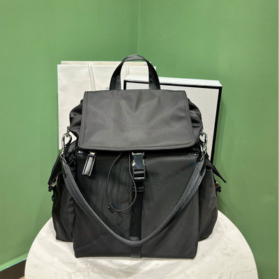 新款尼龙双肩包降落伞翻盖背包电脑多功能书包大容量旅行登山包男