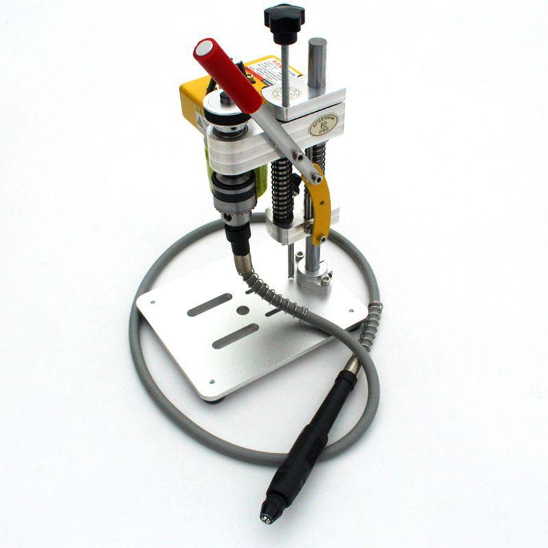 微型迷你台式钻牀桌面小型变速电钻文玩精密台式钻台打孔机台修表