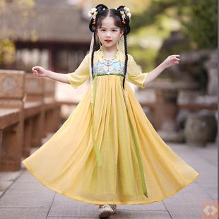 六一节目服装胭脂妆儿童舞衣古风洋装女童汉服裙夏幼儿园女宝