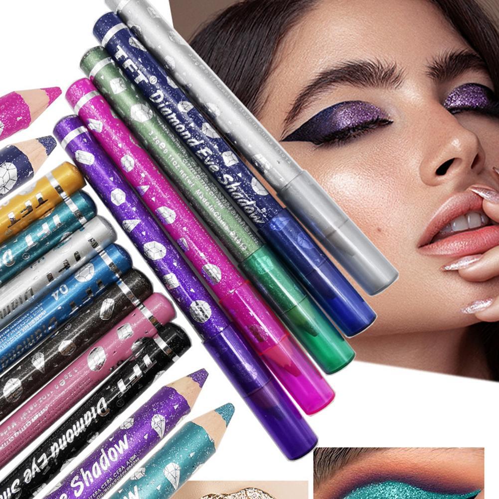 1pcs Silkworm Pearlescent Eyeshadow Pen Stick Sequin Shiny E