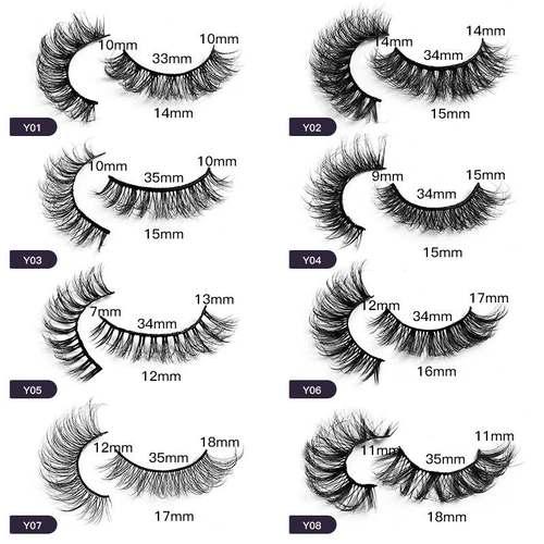 5Pairs 8D fake Lashes makeup Natural Fluffy False Eyelashes