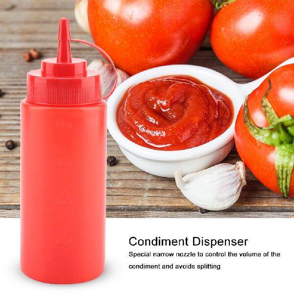 10pcs/set Condiment Squeeze Bottles 460ml For Ketchup
