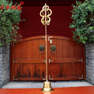 宇卓铜器 铜禅杖 黄铜禅杖 九华山地藏王菩萨法器锡杖佛像摆件