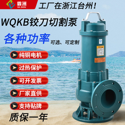 高扬程切割式排污泵叶轮撕裂切割泵化粪沼气池wqk绞刀切割污水泵