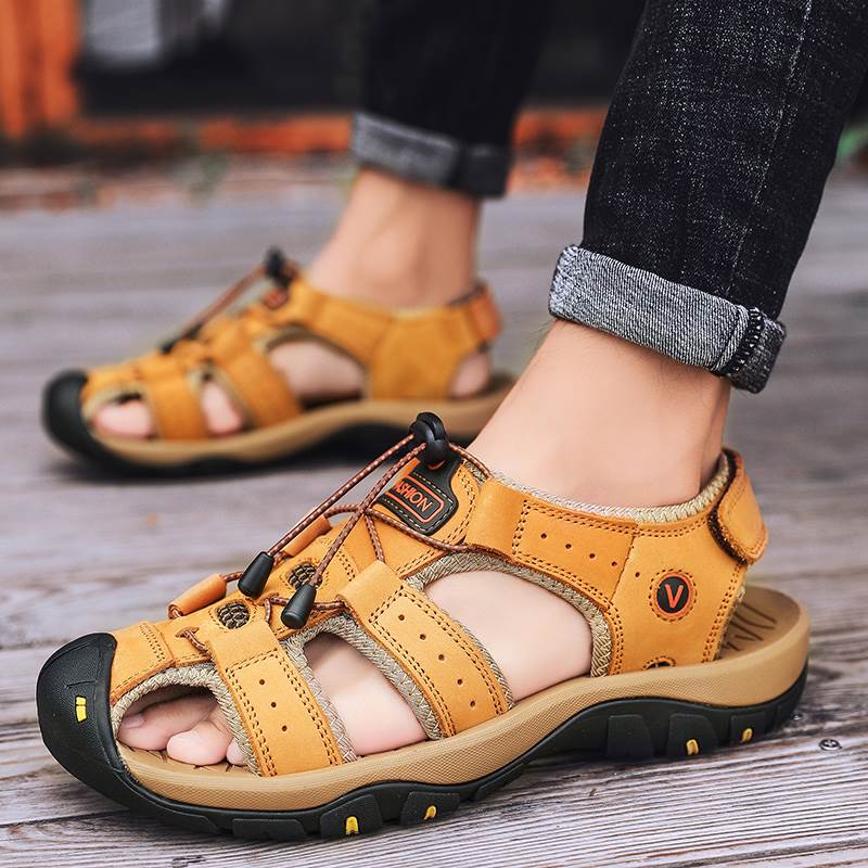 2023 Genuine Leather Men Shoes Summer New Large Size Men'