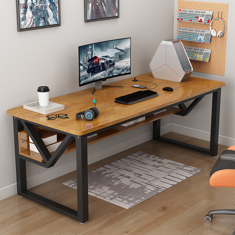 电脑桌办公桌子商用台式简易长条桌现代简约学习家用电竞桌椅书桌