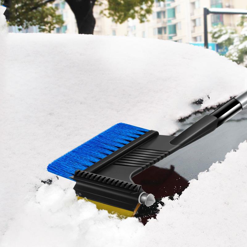 汽车除雪铲 多功能清雪除冰铲牛筋冰刮除霜扫雪刷子带安全锤