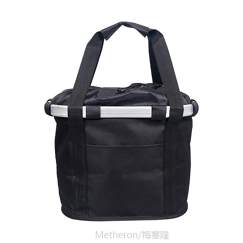 Black Bicycle Front Basket Movable Waterproof Bicycle Handle