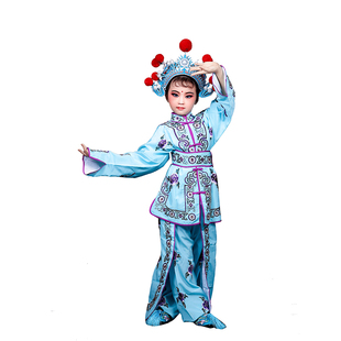 好货戏装武旦衣少儿童戏曲演出服装京剧打衣战衣刀马旦白蛇传盗仙