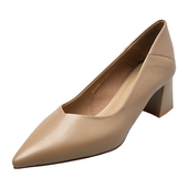 女浅口百搭通勤鞋 Uncle 尖头粗跟单鞋 女简约时尚 Jian网红高跟鞋