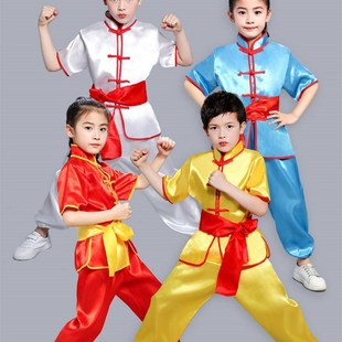 六一儿童武术表演出服装中国风幼儿太极演出服中小学生比赛专用61