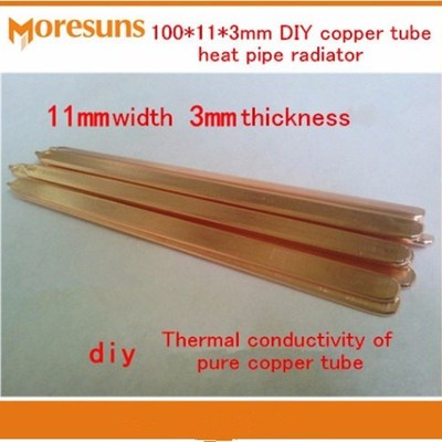 Free Ship 5pcs Thermal conductivity of pure copper tube 100*