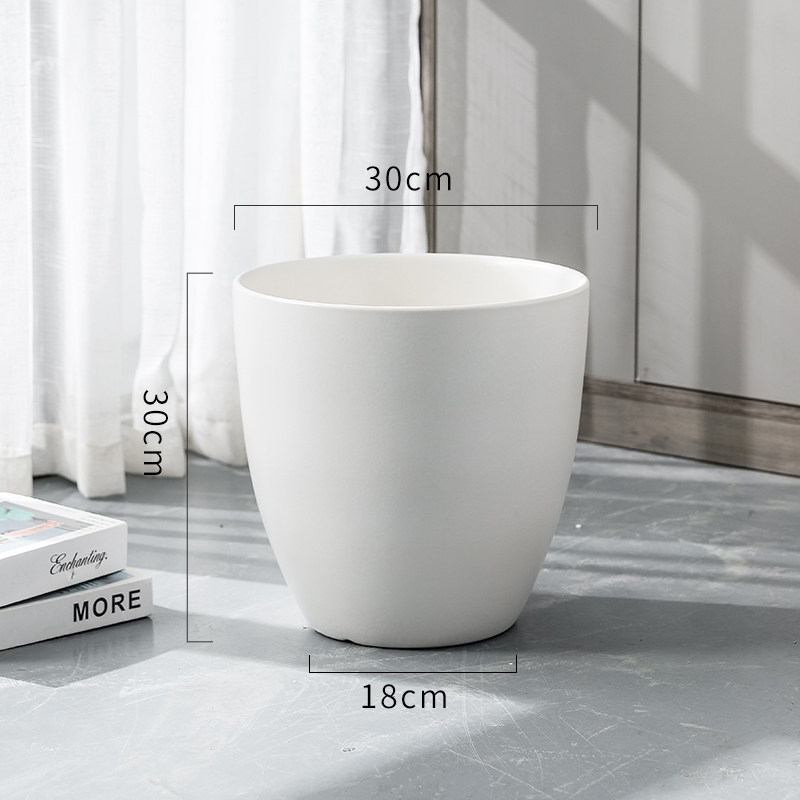 大码陶瓷花盆北欧简约格带托盘特大号红新款客网厅风花卉绿植种树