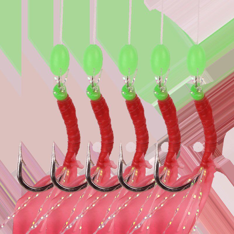 钩翘嘴白条鱼皮串钩虾夜光路亚假饵海竿仿生假饵钓鱼钩