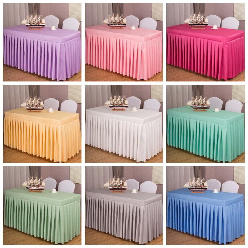 会议桌布会议桌布桌套长方形桌布艺舞台裙酒店办公室展会活动签到