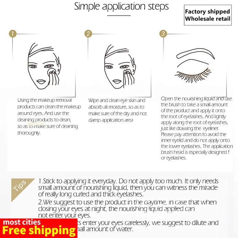 7 Day Eyelash Growth Serum Liquid Enhancer Ginseng Treatment