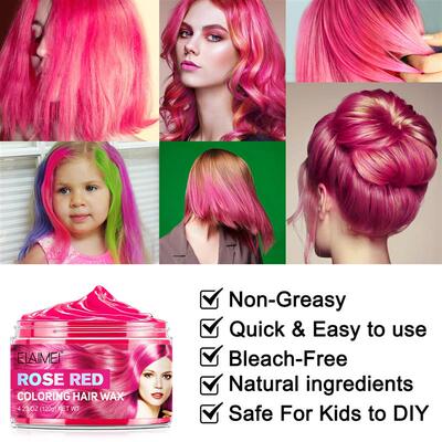 Temporary Colomring Hair wax Dye Non-toxic DIY染色发泥造型蜡