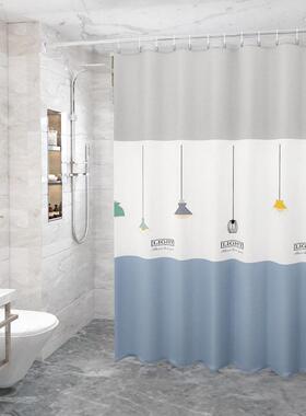 The bathroom shower curtain checkered PEVA Environmental