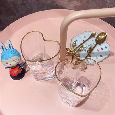 Heart-shaped Wine glasses Drinking Whiskey cup Coffee .juice