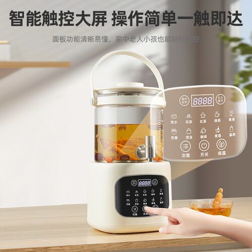 跨境出口110V电压养生t壶花茶壶大容量煮茶器药膳烧水壶恒温壶3L