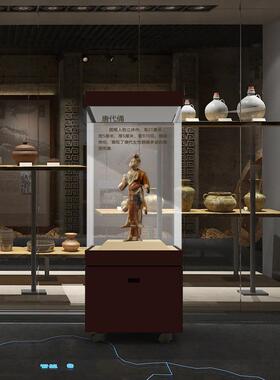 博物馆oled明屏展示柜文物美术馆OLED动互展示拼UPL透接屏