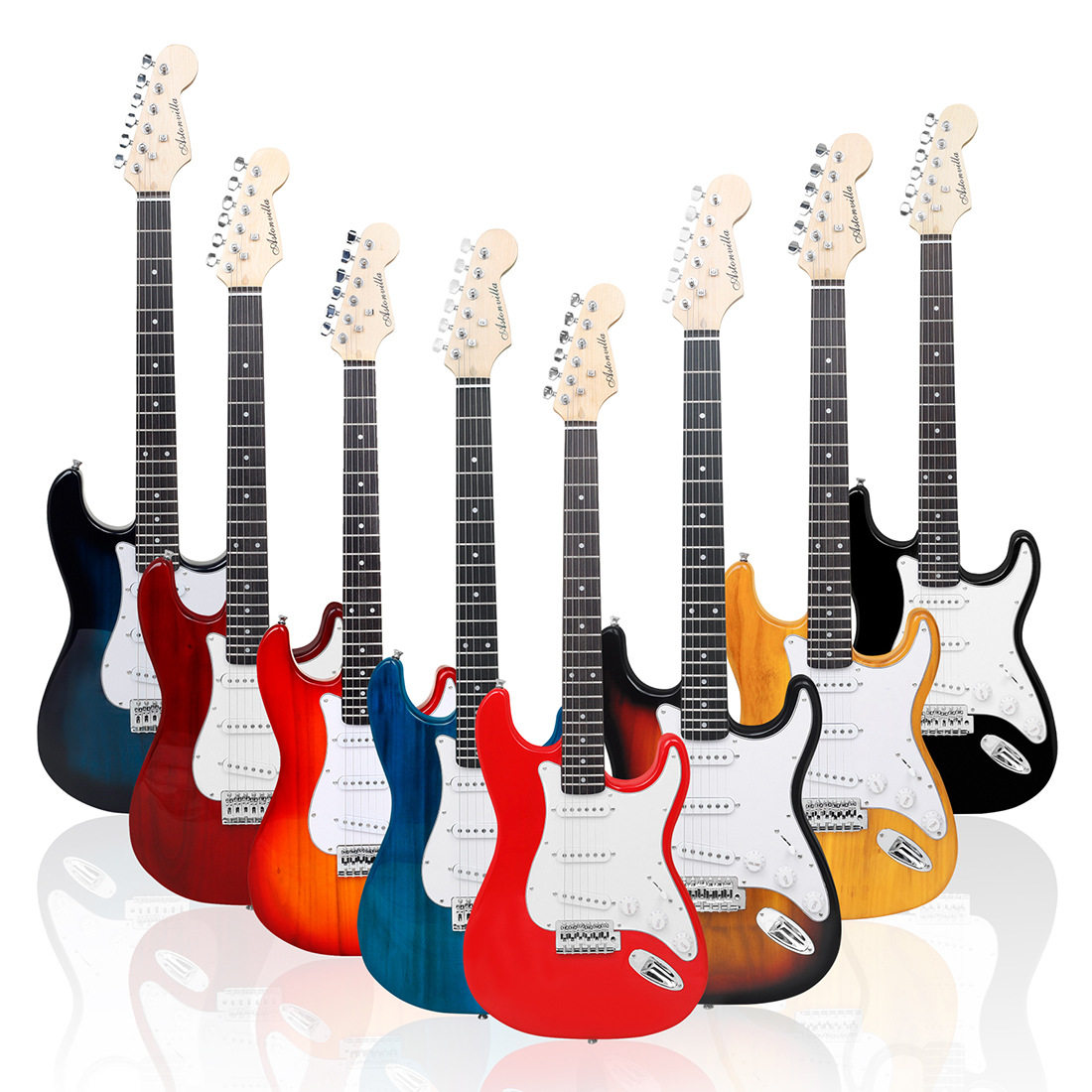 电吉他21品ST电吉他套装学生初学入门弹拨乐器摇滚吉他guitar