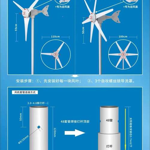 力小型风力发电机力发电机太阳发能电机风能发电TK-Y-100S风型风