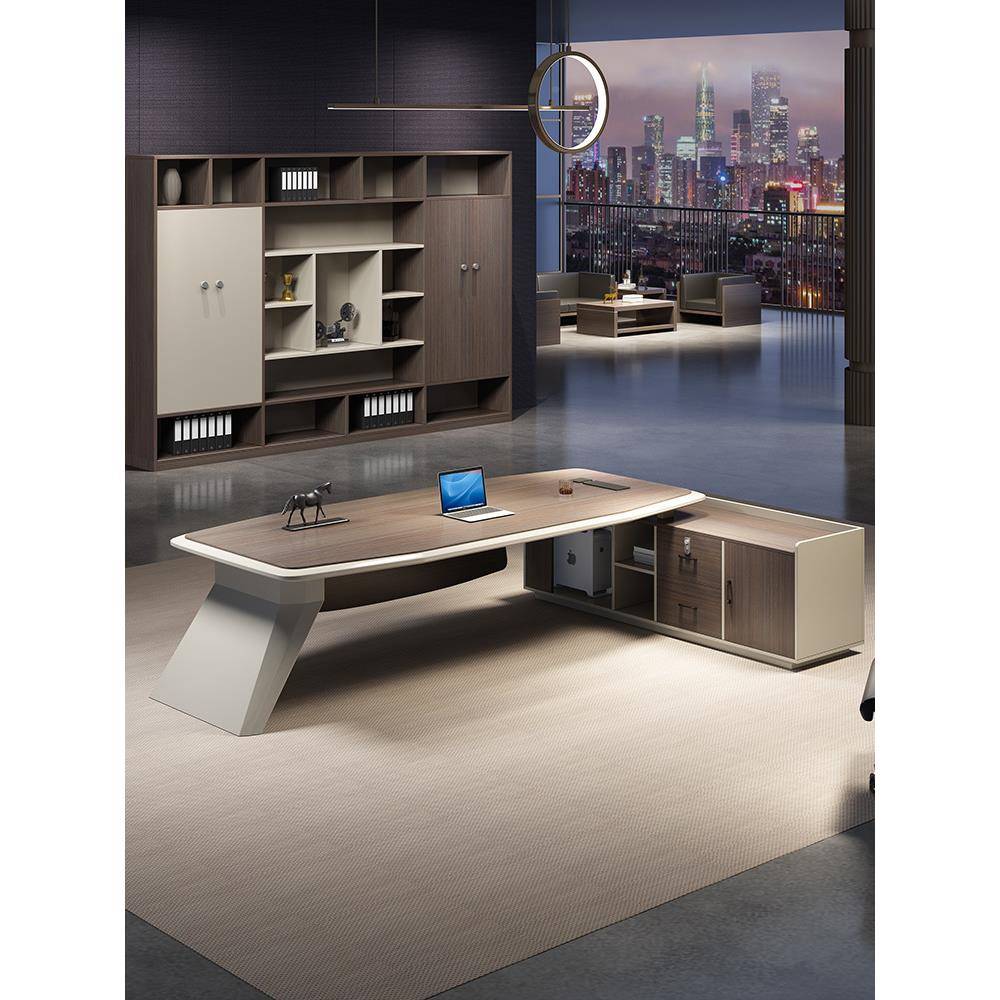 老无品牌/板桌简约现代办公桌椅组合经理主家管公桌裁大班总台办