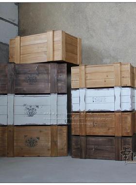 列A木5L复古老旧实加固理收纳木箱F75SH969装饰储整物箱收纳陈有