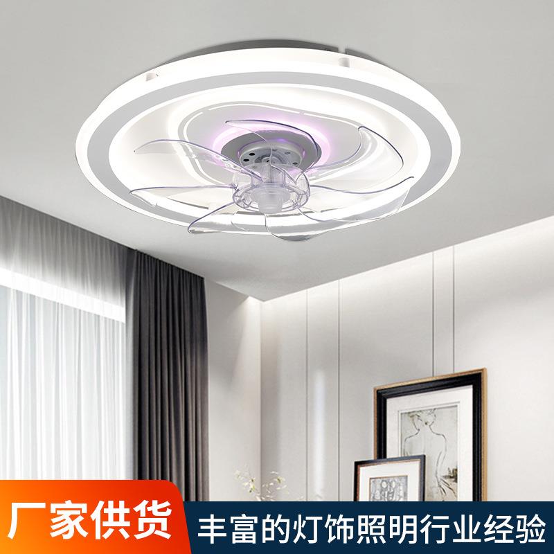 厂家直销LED吸顶卧室灯具夏天风扇灯简约餐厅卧室灯一体带风扇灯