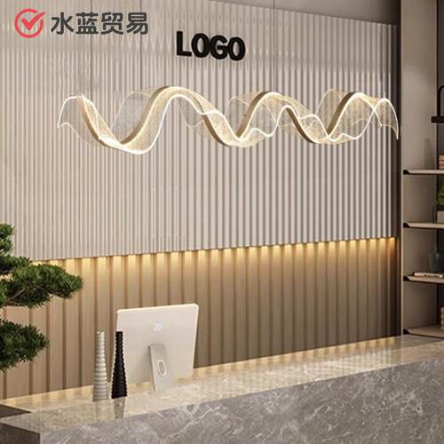 艺术创意台茶室师中式飘带吊灯个90性设计前台简约厅吧餐餐厅吊灯