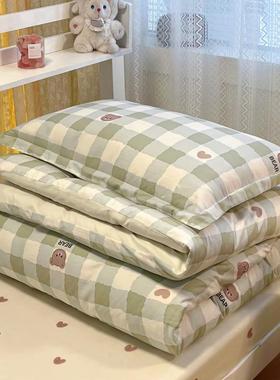 全棉舍四清21128件套家用小新田园风棉款印花学生宿件床上用品三