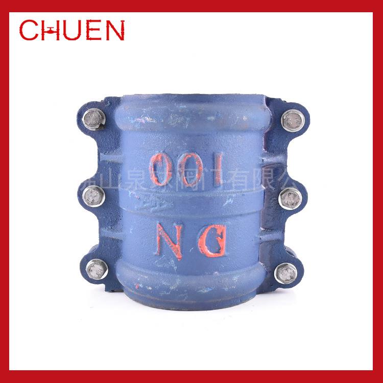 球铸铁管8承口夫节堵漏器抱箍墨dn50-400开边快接承插管道抢哈修