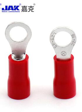 RV1.25-4S紫铜冷VCB接端子绝缘套圆形端头端O压型线裸子螺口M4圆