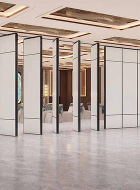 酒间店移14671隔断墙动办公室教室屏房可折叠门推拉餐厅包间风活