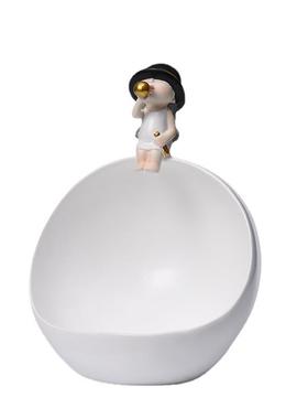 创意ins风可爱收纳摆件客厅玄关钥匙小收纳插花花瓶桌面装饰礼品