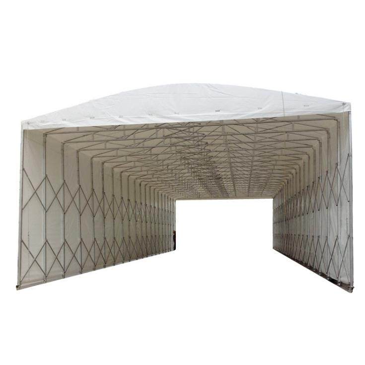 移动推拉棚户外仓库遮阳篷伸缩雨棚折叠防水车棚工厂大型活动雨蓬