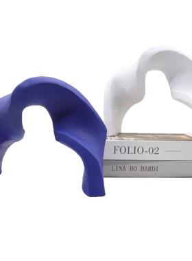 现代简约树脂飘带书房售楼部样板房卧室客厅家居玄关软装饰品摆件