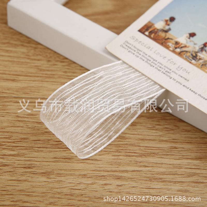 织带条纹雪纱丝带diy手工发饰材料服装礼帽礼盒花束包装配件