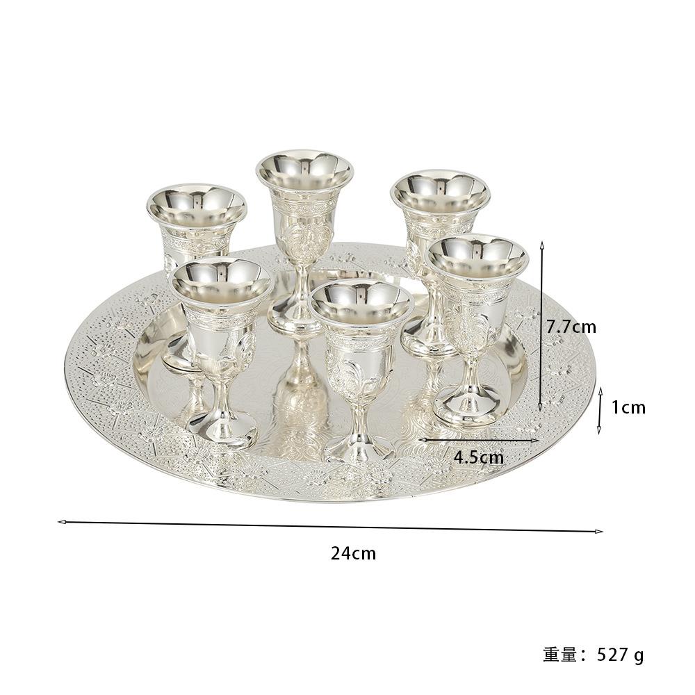 白酒具杯套创意家用酒高欧式金属酒具白酒分装酒器档婚酒杯套装庆