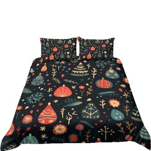 D数码 印花床上用品二三件套卡通圣诞系列涤纶eBay