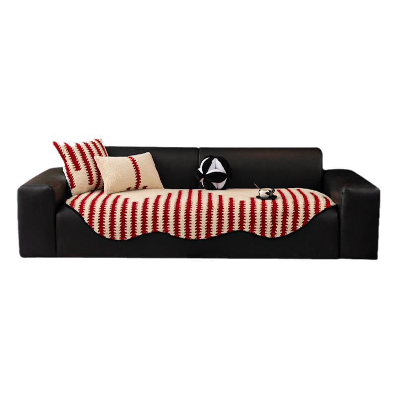 新年氛围感异形沙垫秋异形故川冬季盖毛绒直则排皮沙发坐垫子发高