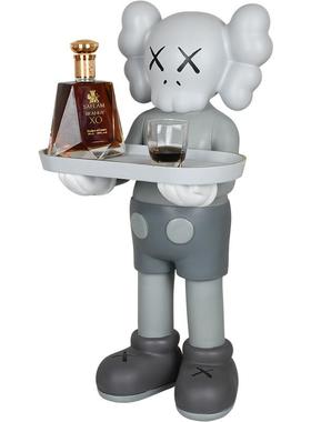 客厅创意大型落地摆件网红kaws潮玩芝麻街收纳手工装饰品乔迁