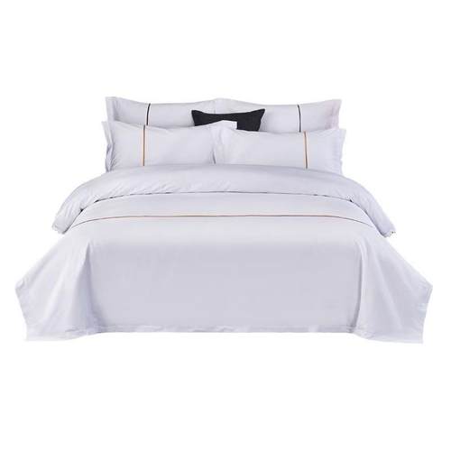 80支酒店四件套民宿套件纯棉白色床单被套宾馆床上用品民宿