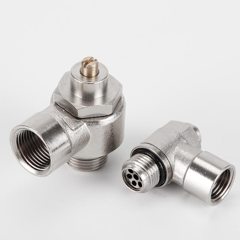 铜全一螺丝调节节流字阀内外丝接头1/4M51分2分分4分