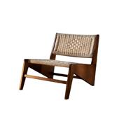 藤椅单人中古藤编椅北欧昌迪加尔椅现代民宿休闲椅侘寂风绳编椅子