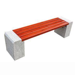 公园小区长条石凳厂家仿腐木石椅围树椅靠背椅广场休闲坐凳